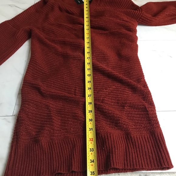 Rust Sweater Mini Dress - Picture 6 of 7